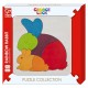 PUZZLE ENCAJABLE CONEJO ARCO IRIS de HAPE