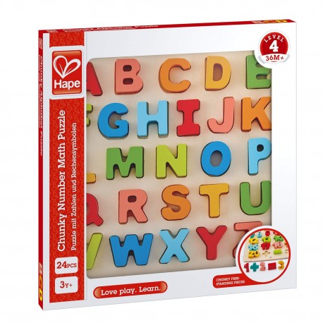 PUZZLE ENCAJABLE LETRAS MAYÚSCULAS de HAPE