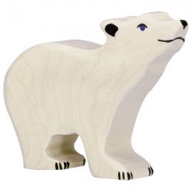 OSO POLAR PEQUEÑO CON LA CABEZA ALTA de HOLZTIGER