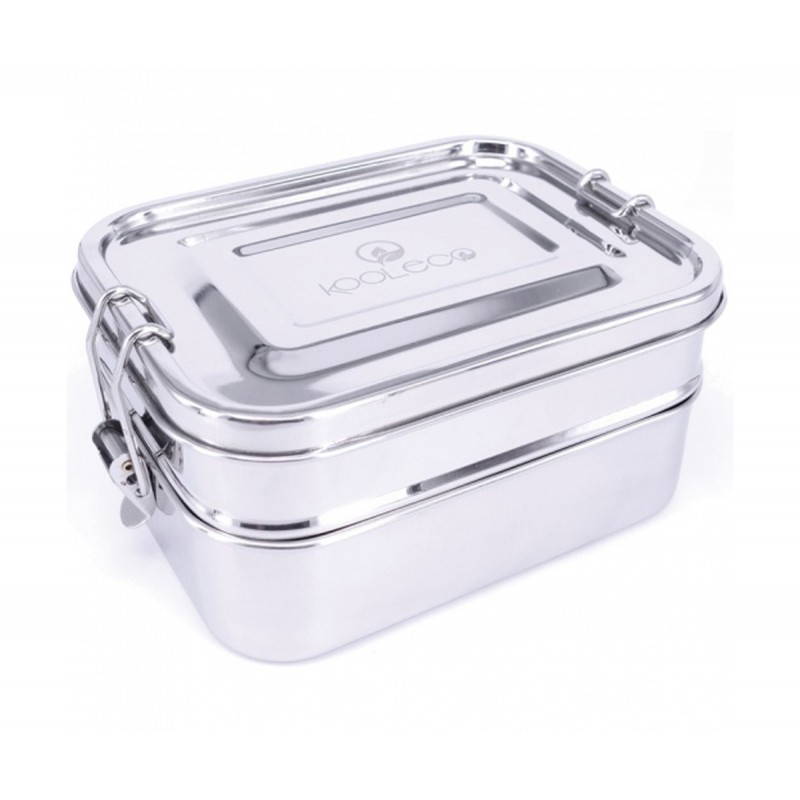 PORTA ALIMENTOS ACERO INOX. MEDIANO DOS NIVELES – KOOLECO - Ecodukatoys