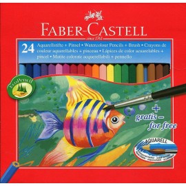 24 LAPICES ACUARELABLES CLASSIC ESTUCHE DE CARTON - FABER CASTELL