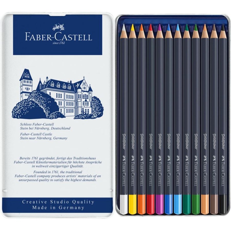 Lapices de Colores Marca Faber Castell Acuarelable Caja Metalica (79904)