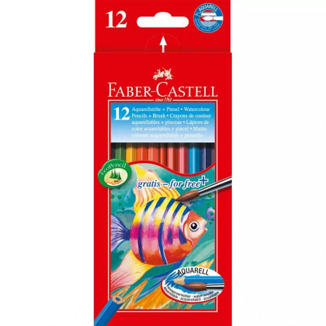 12 LAPICES ACUARELABLES CLASSIC ESTUCHE DE CARTON - FABER CASTELL