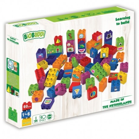 JUEGO DE CONSTRUCCIÓN ECOCLÓGICO 60 piezas - BIOBUDDI