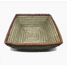 CESTA DE YUTE NATURAL CON BORDE MARRON - COMERCIO JUSTO