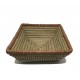 CESTA DE YUTE NATURAL CON BORDE MARRON - COMERCIO JUSTO