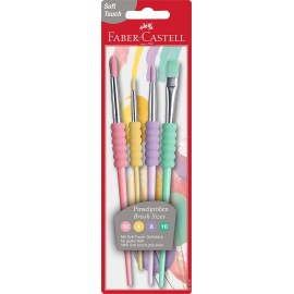 PINCELES COLORES PASTEL BLISTER 4 UDS - FABER CASTELL