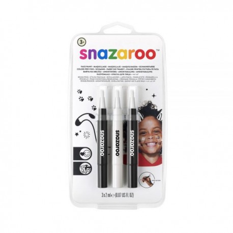 ROTULADORES MAQUILLAJE BLANCO Y NEGRO– SNAZAROO