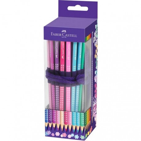 20 LAPICES DE COLORES SPARKLE EN ESTUCHE ENROLLABLE - FABER CASTELL