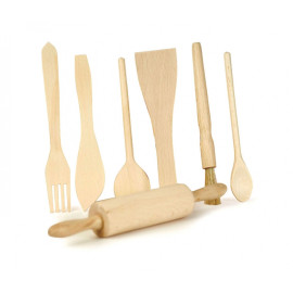 SET DE 7 UTENSILIOS DE COCINA DE MADERA – EGMONT TOYS