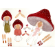 RECORTABLE FAMILIA DE HONGOS ROJOS - TALL HAT TALES
