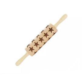 RODILLO DE MADERA CON ESTRELLAS - FACKELMANN