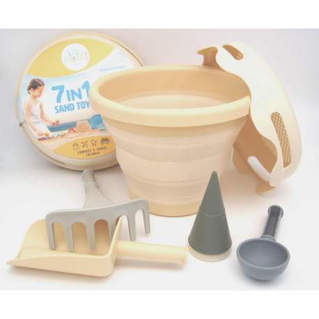 JUEGOS PARA ARENA 7 EN 1 SAND TOYS BEIGE - COMPACTOYS