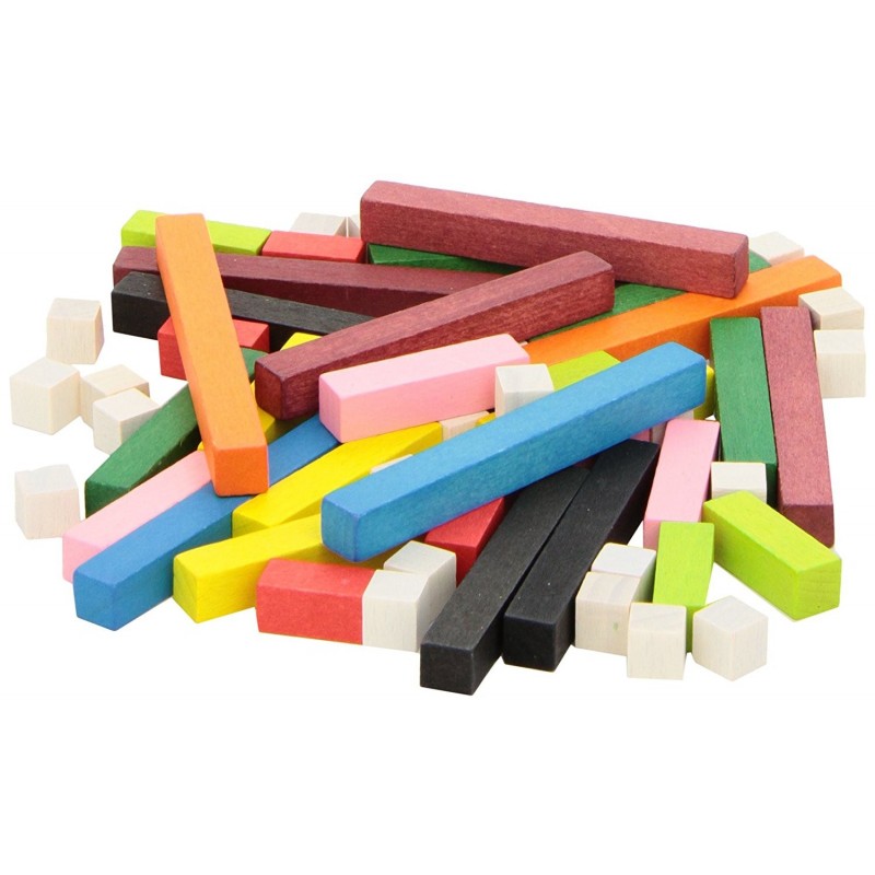 regletas cuisenaire de madera juego manipulativo de matematicas